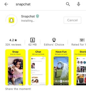 Update your Snapchat application | Fix Snapchat Won't Load Pictures In Chat