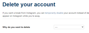 Remove/Delete Instagram Account