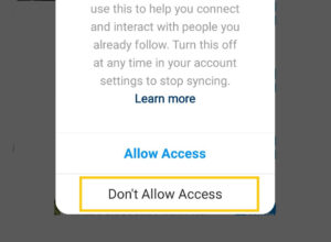 Disconnect Contacts from Instagram