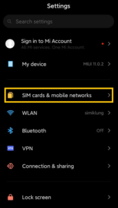 Simcard & mobile networks