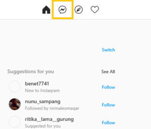 Send Message to a Private Account on Instagram on PC