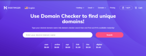purchase domain from hostinger