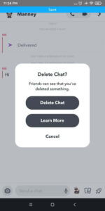 Paremanently delete messages from the both sides on Snapchat 