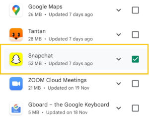update Snapchat app